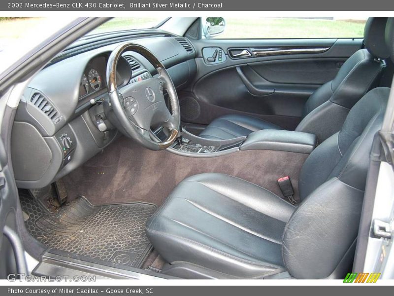 Brilliant Silver Metallic / Charcoal 2002 Mercedes-Benz CLK 430 Cabriolet