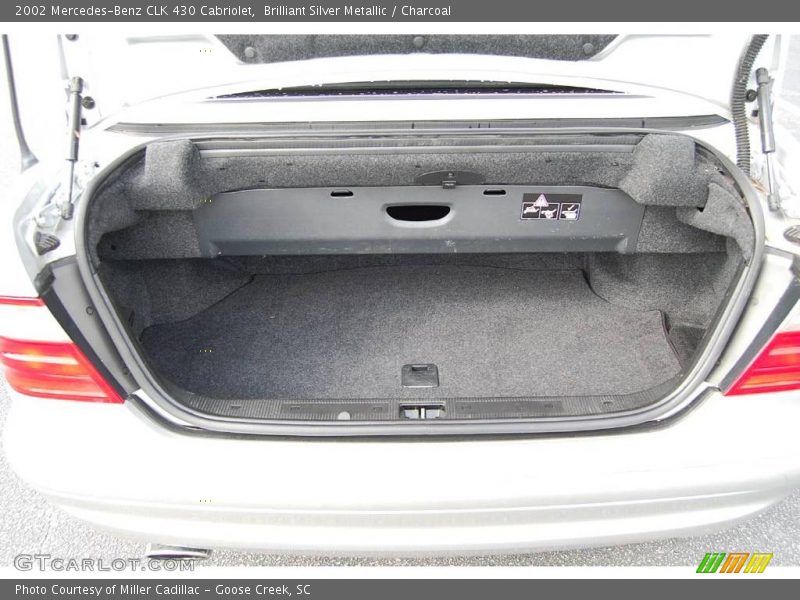 Brilliant Silver Metallic / Charcoal 2002 Mercedes-Benz CLK 430 Cabriolet