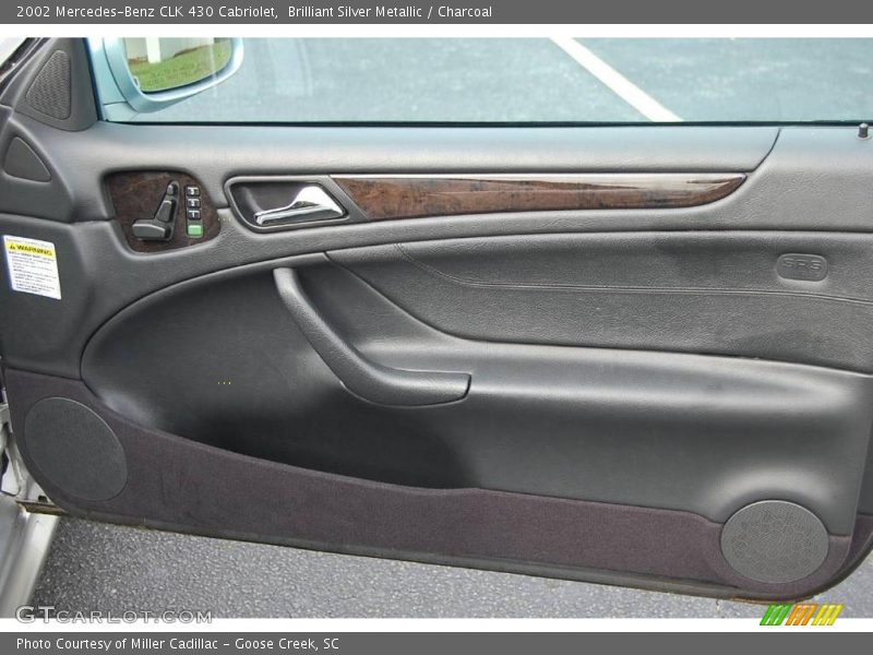 Brilliant Silver Metallic / Charcoal 2002 Mercedes-Benz CLK 430 Cabriolet