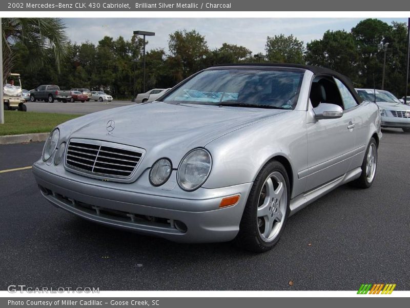 Brilliant Silver Metallic / Charcoal 2002 Mercedes-Benz CLK 430 Cabriolet