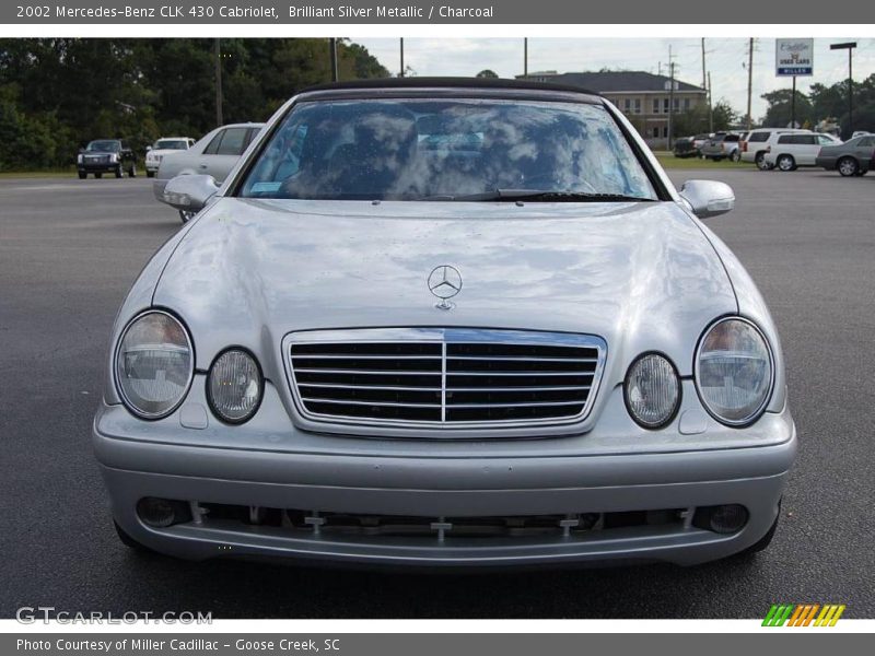 Brilliant Silver Metallic / Charcoal 2002 Mercedes-Benz CLK 430 Cabriolet