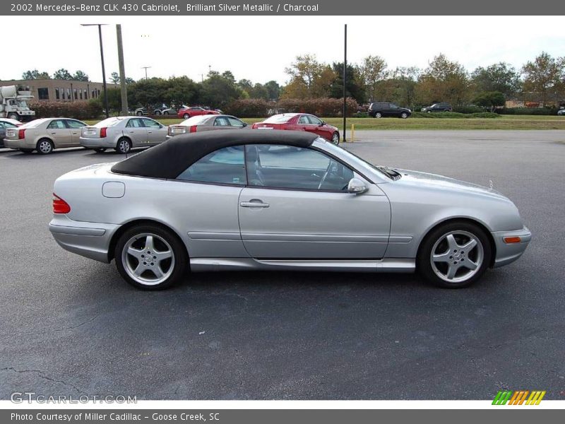 Brilliant Silver Metallic / Charcoal 2002 Mercedes-Benz CLK 430 Cabriolet
