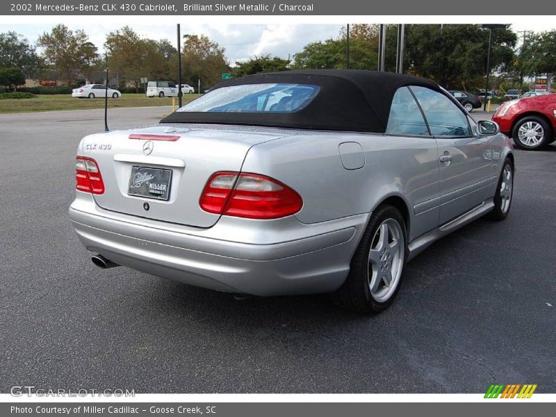 Brilliant Silver Metallic / Charcoal 2002 Mercedes-Benz CLK 430 Cabriolet