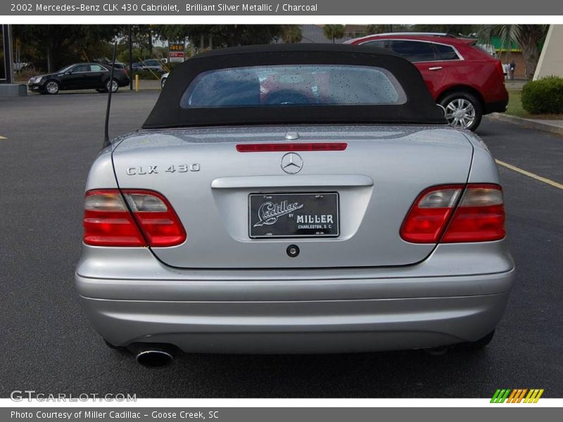 Brilliant Silver Metallic / Charcoal 2002 Mercedes-Benz CLK 430 Cabriolet