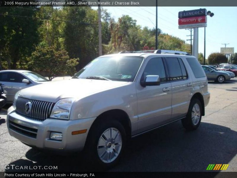 Silver Birch Metallic / Charcoal Black 2006 Mercury Mountaineer Premier AWD