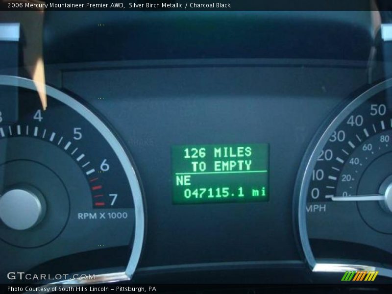Silver Birch Metallic / Charcoal Black 2006 Mercury Mountaineer Premier AWD