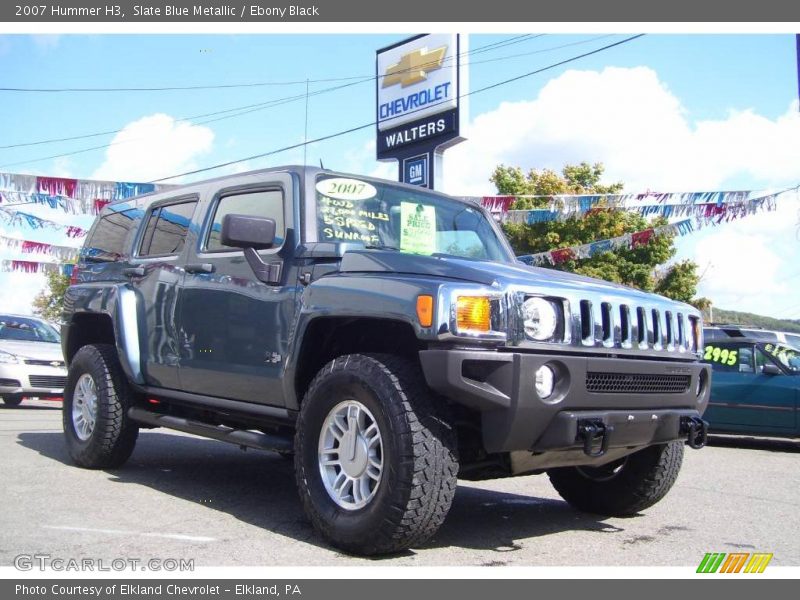 Slate Blue Metallic / Ebony Black 2007 Hummer H3