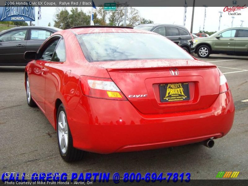 Rallye Red / Black 2006 Honda Civic EX Coupe