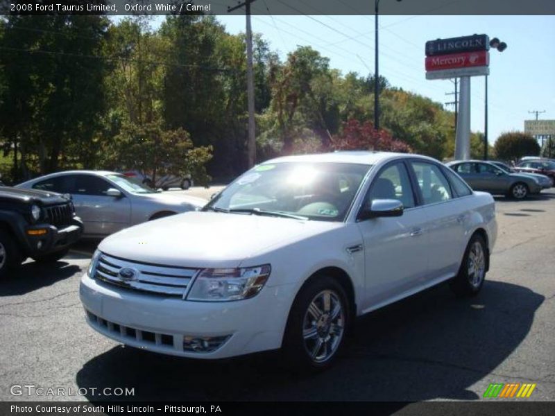 Oxford White / Camel 2008 Ford Taurus Limited