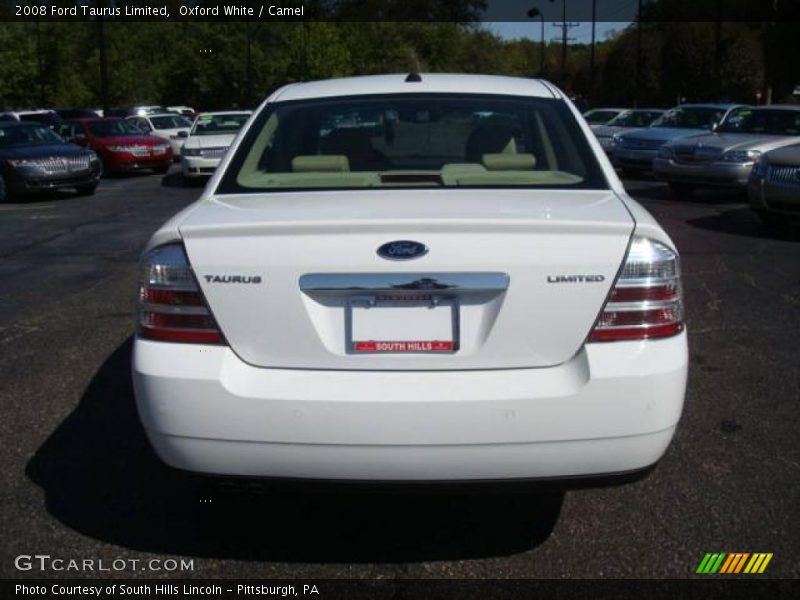 Oxford White / Camel 2008 Ford Taurus Limited