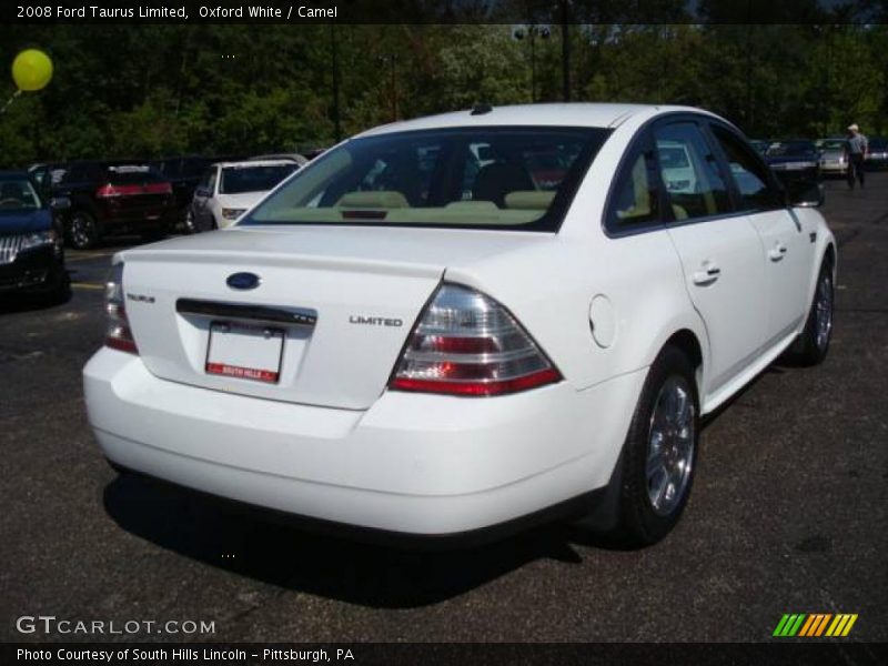 Oxford White / Camel 2008 Ford Taurus Limited