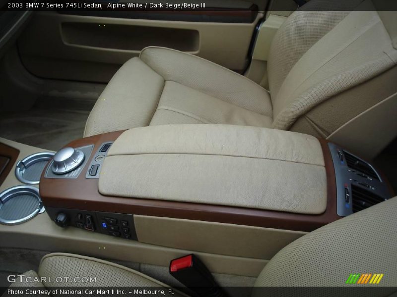 Alpine White / Dark Beige/Beige III 2003 BMW 7 Series 745Li Sedan