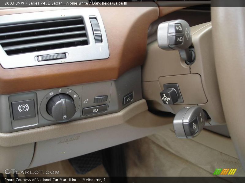 Alpine White / Dark Beige/Beige III 2003 BMW 7 Series 745Li Sedan