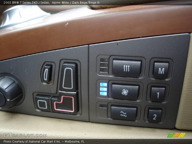 Alpine White / Dark Beige/Beige III 2003 BMW 7 Series 745Li Sedan