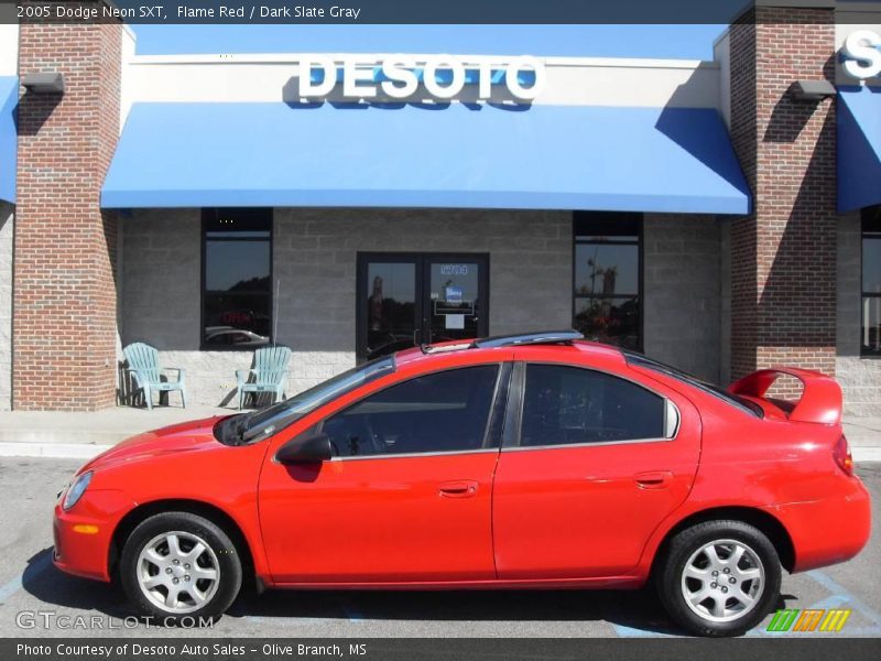 Flame Red / Dark Slate Gray 2005 Dodge Neon SXT