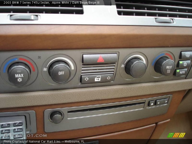Alpine White / Dark Beige/Beige III 2003 BMW 7 Series 745Li Sedan