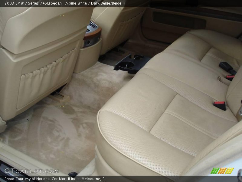 Alpine White / Dark Beige/Beige III 2003 BMW 7 Series 745Li Sedan