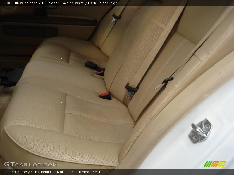Alpine White / Dark Beige/Beige III 2003 BMW 7 Series 745Li Sedan