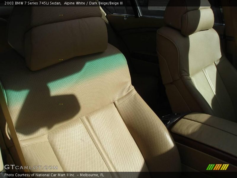 Alpine White / Dark Beige/Beige III 2003 BMW 7 Series 745Li Sedan