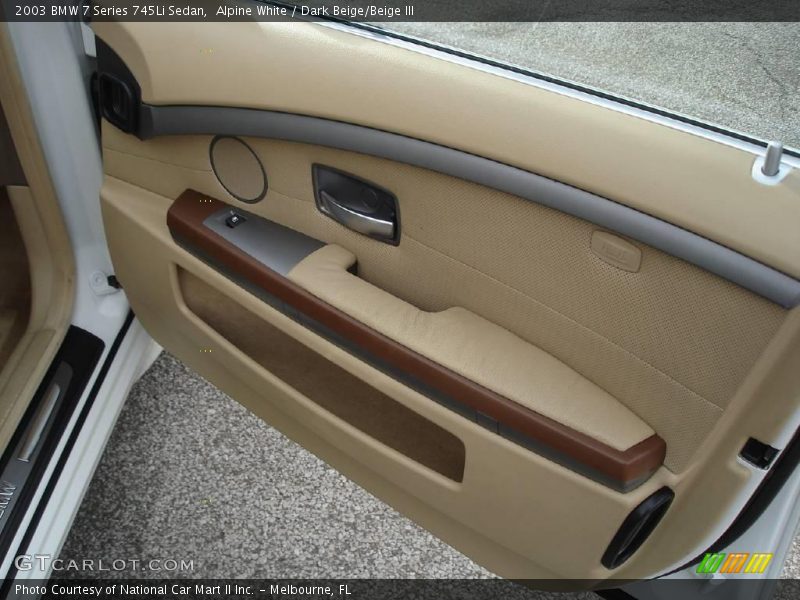 Alpine White / Dark Beige/Beige III 2003 BMW 7 Series 745Li Sedan