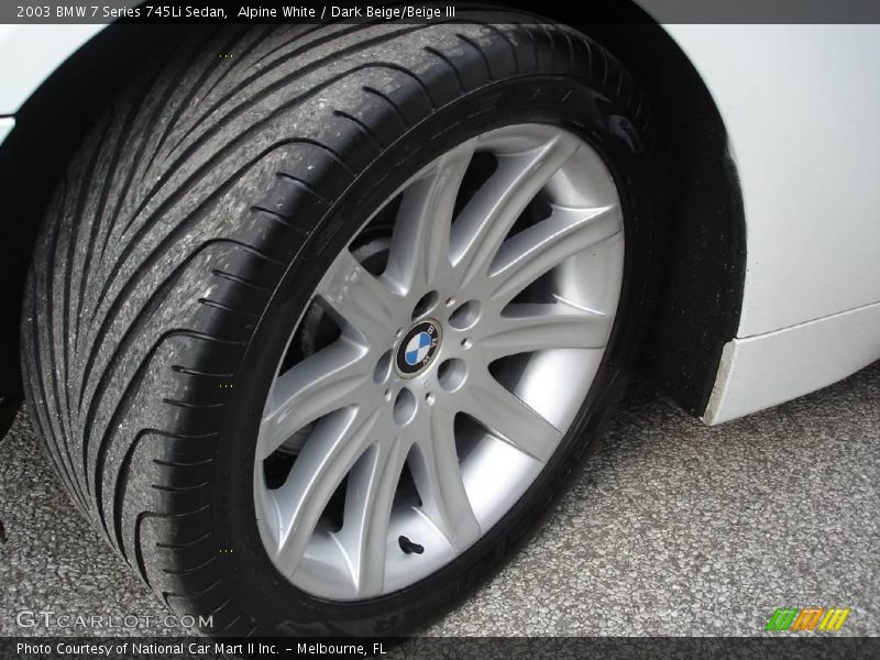 Alpine White / Dark Beige/Beige III 2003 BMW 7 Series 745Li Sedan