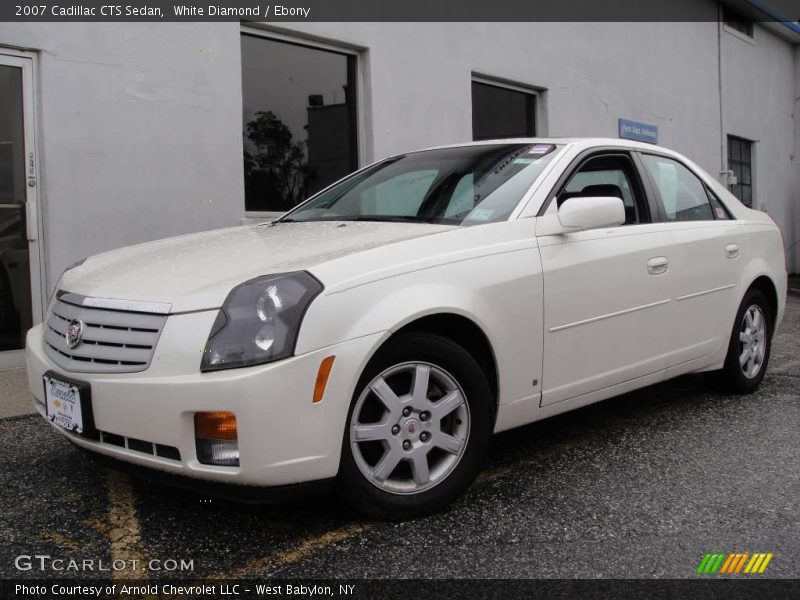 White Diamond / Ebony 2007 Cadillac CTS Sedan