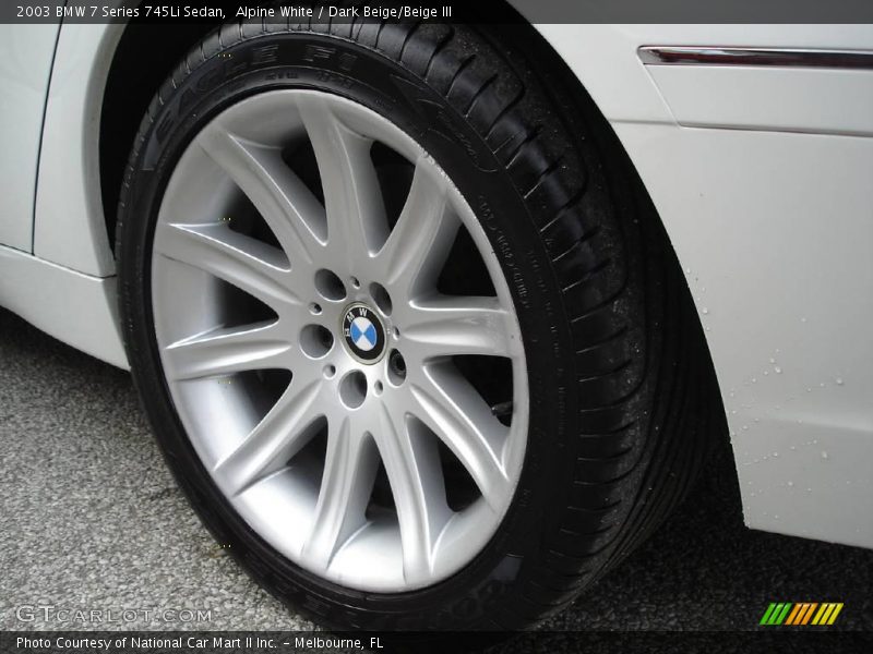 Alpine White / Dark Beige/Beige III 2003 BMW 7 Series 745Li Sedan