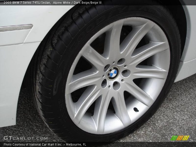 Alpine White / Dark Beige/Beige III 2003 BMW 7 Series 745Li Sedan