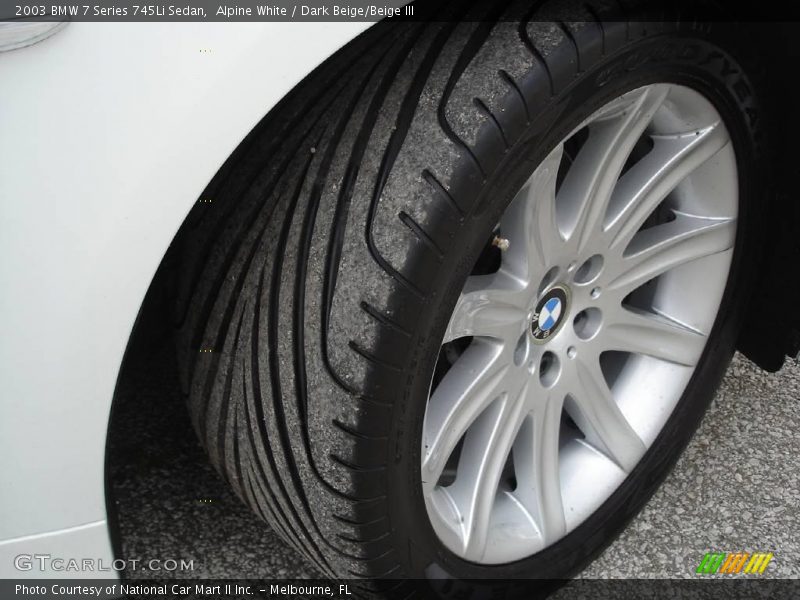 Alpine White / Dark Beige/Beige III 2003 BMW 7 Series 745Li Sedan