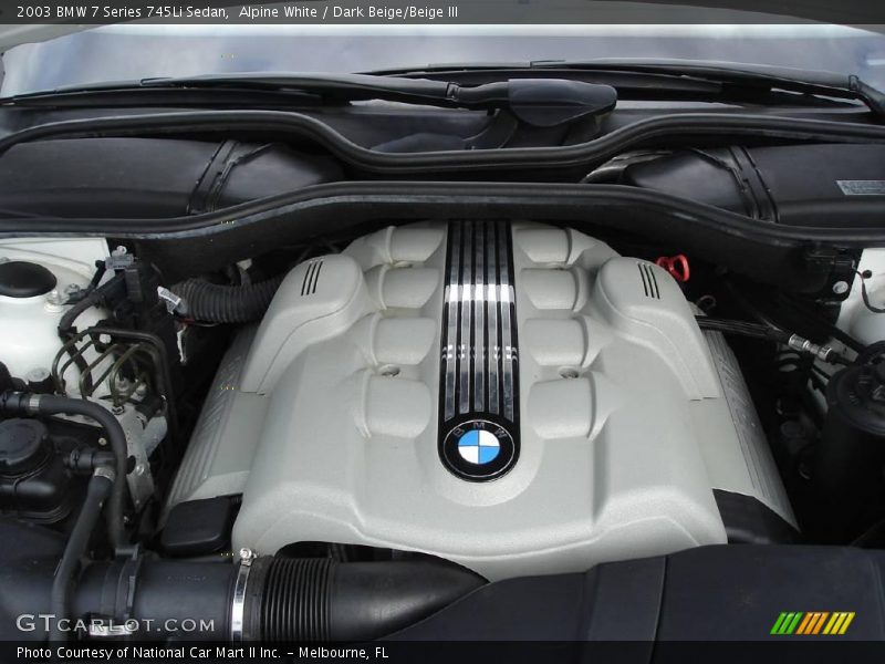 Alpine White / Dark Beige/Beige III 2003 BMW 7 Series 745Li Sedan
