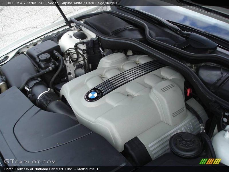Alpine White / Dark Beige/Beige III 2003 BMW 7 Series 745Li Sedan