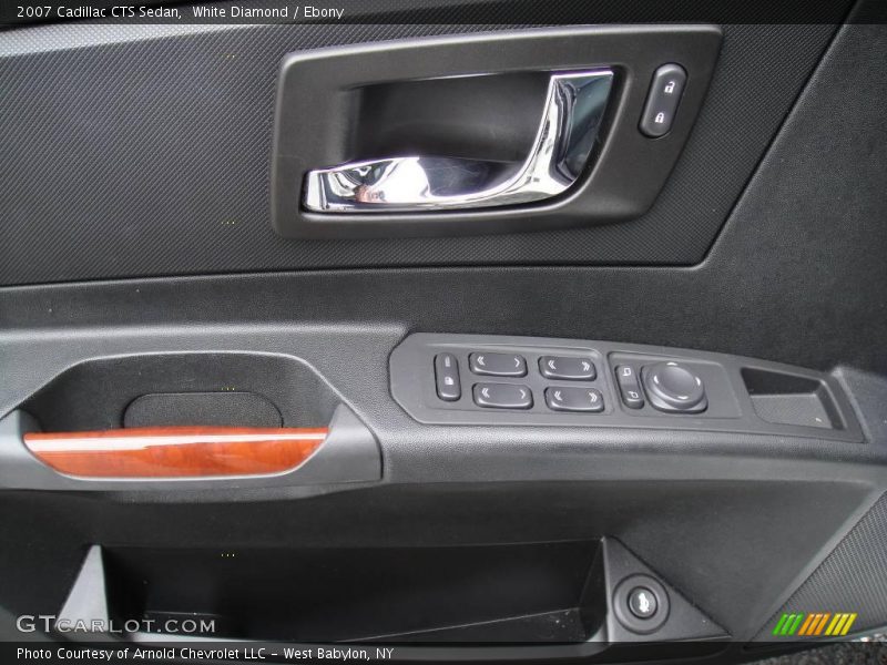 White Diamond / Ebony 2007 Cadillac CTS Sedan