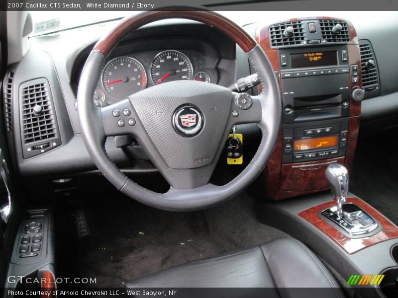 White Diamond / Ebony 2007 Cadillac CTS Sedan