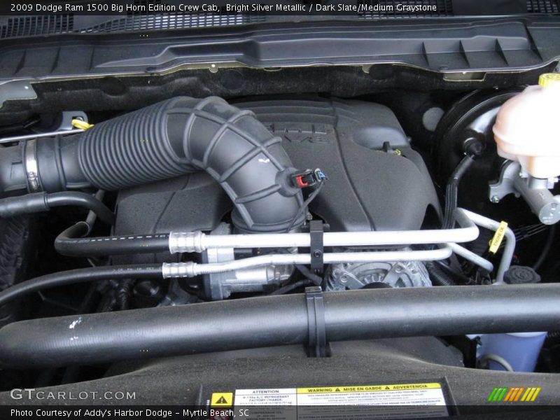 Bright Silver Metallic / Dark Slate/Medium Graystone 2009 Dodge Ram 1500 Big Horn Edition Crew Cab