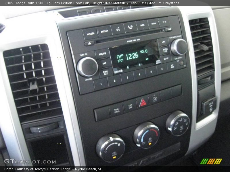 Bright Silver Metallic / Dark Slate/Medium Graystone 2009 Dodge Ram 1500 Big Horn Edition Crew Cab