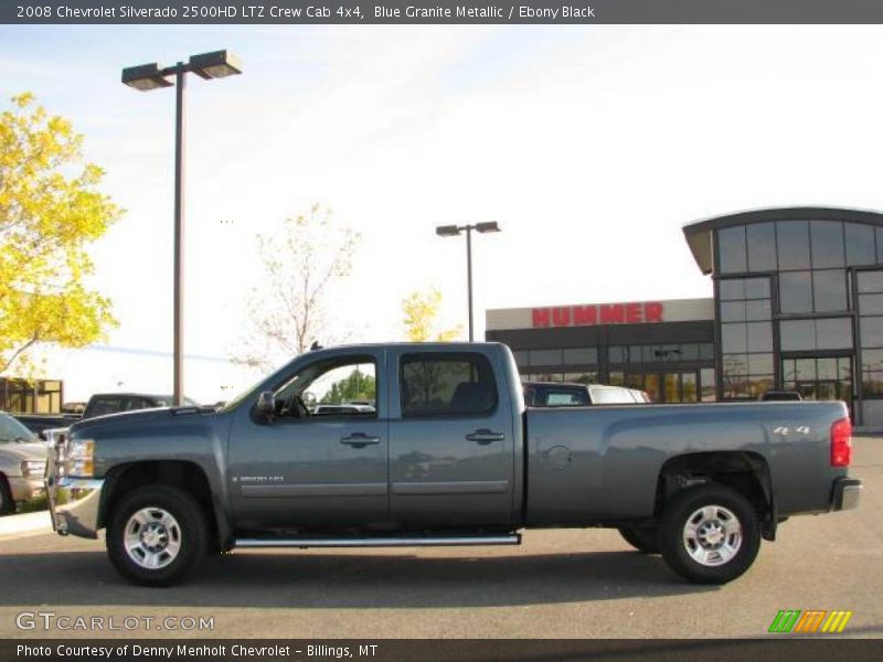 Blue Granite Metallic / Ebony Black 2008 Chevrolet Silverado 2500HD LTZ Crew Cab 4x4