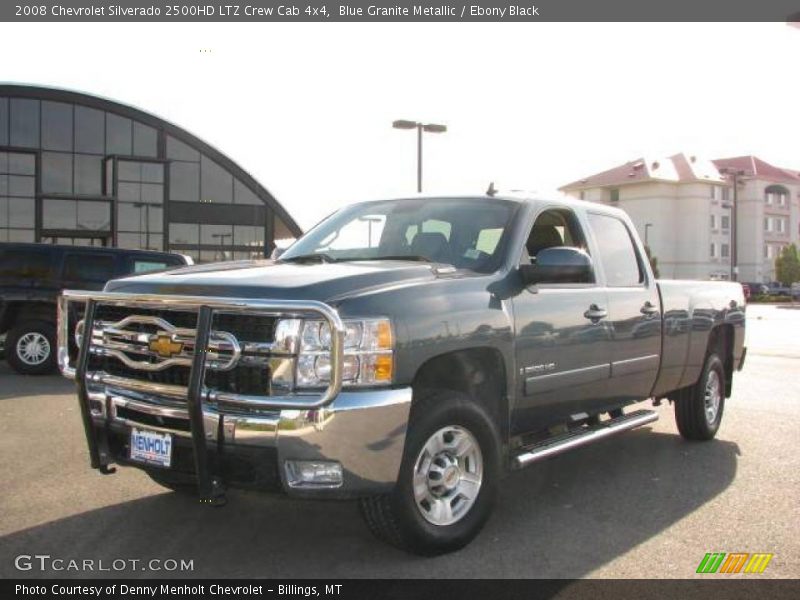 Blue Granite Metallic / Ebony Black 2008 Chevrolet Silverado 2500HD LTZ Crew Cab 4x4