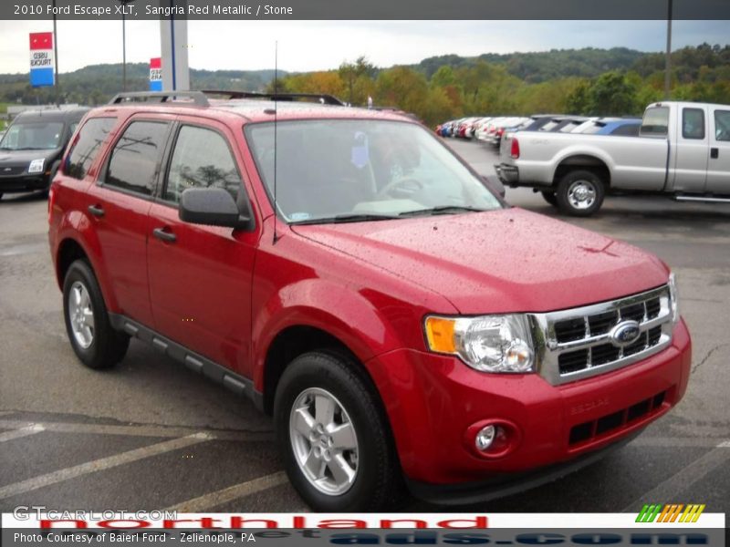 Sangria Red Metallic / Stone 2010 Ford Escape XLT