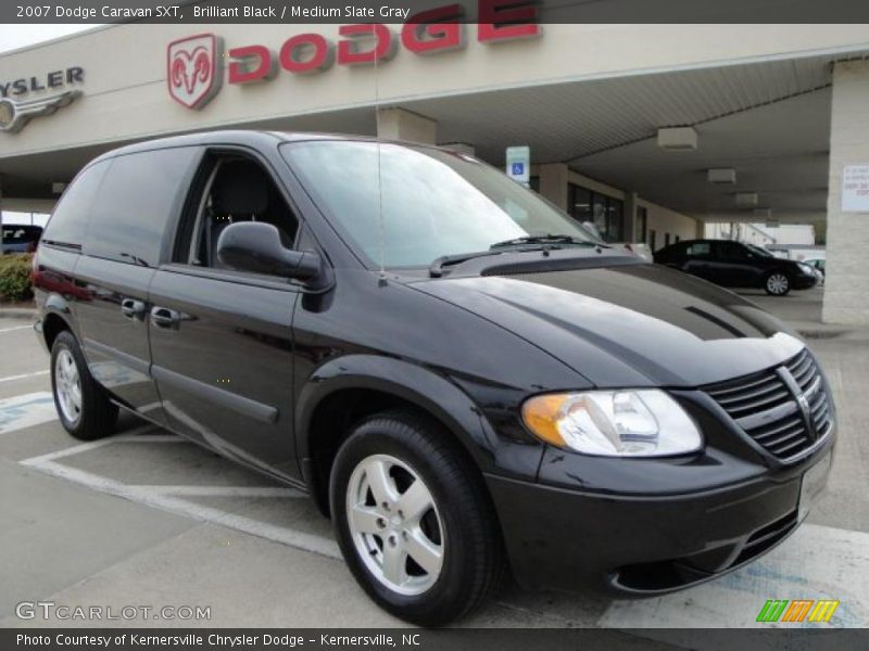 Brilliant Black / Medium Slate Gray 2007 Dodge Caravan SXT
