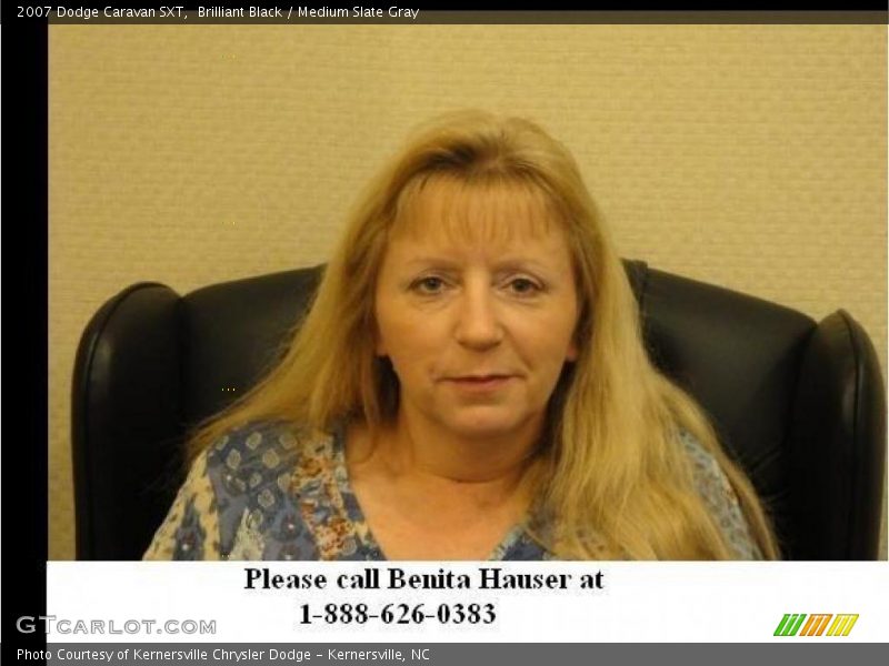 Brilliant Black / Medium Slate Gray 2007 Dodge Caravan SXT