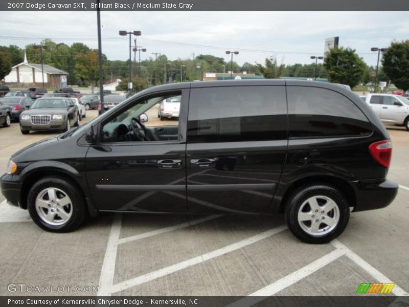 Brilliant Black / Medium Slate Gray 2007 Dodge Caravan SXT