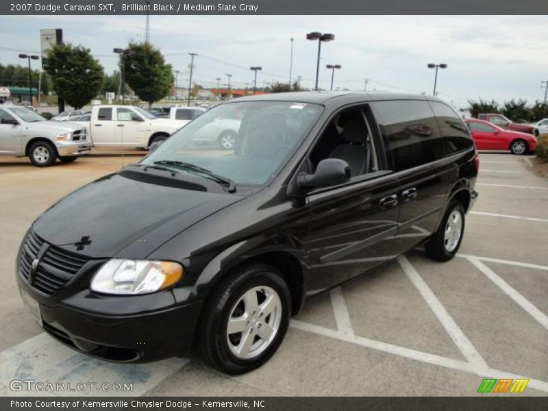 Brilliant Black / Medium Slate Gray 2007 Dodge Caravan SXT
