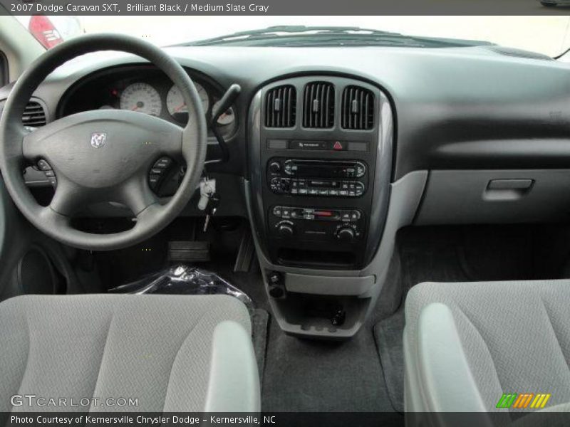 Brilliant Black / Medium Slate Gray 2007 Dodge Caravan SXT