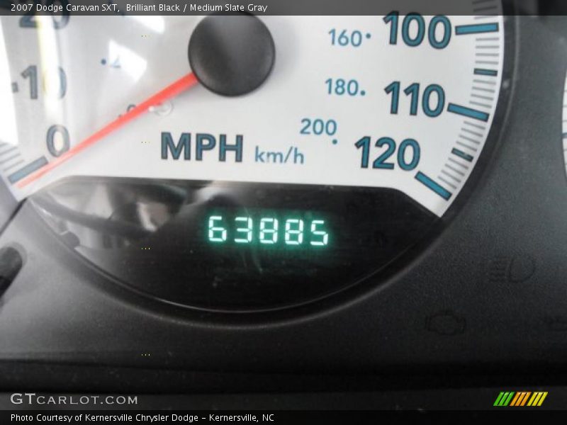 Brilliant Black / Medium Slate Gray 2007 Dodge Caravan SXT