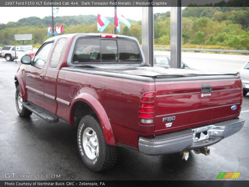 Dark Toreador Red Metallic / Medium Graphite 1997 Ford F150 XLT Extended Cab 4x4