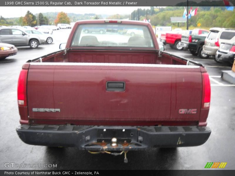 Dark Toreador Red Metallic / Pewter 1998 GMC Sierra 1500 SL Regular Cab