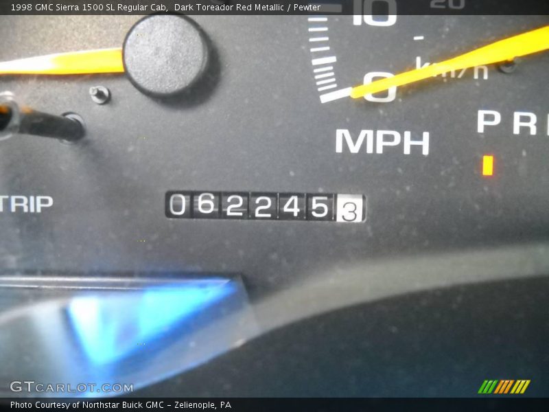 Dark Toreador Red Metallic / Pewter 1998 GMC Sierra 1500 SL Regular Cab