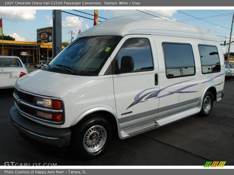 Olympic White / Gray 1997 Chevrolet Chevy Van G1500 Passenger Conversion