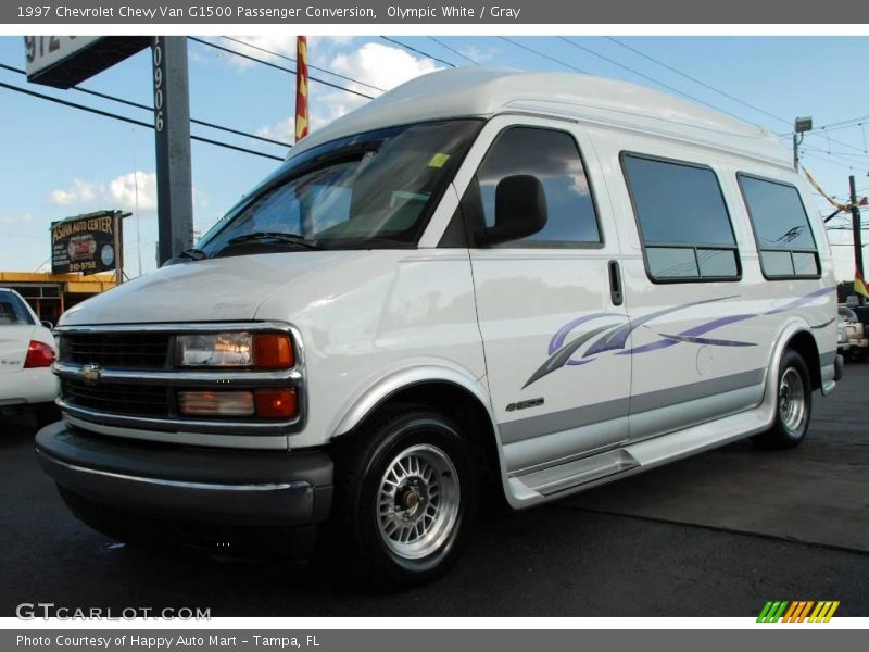 Olympic White / Gray 1997 Chevrolet Chevy Van G1500 Passenger Conversion