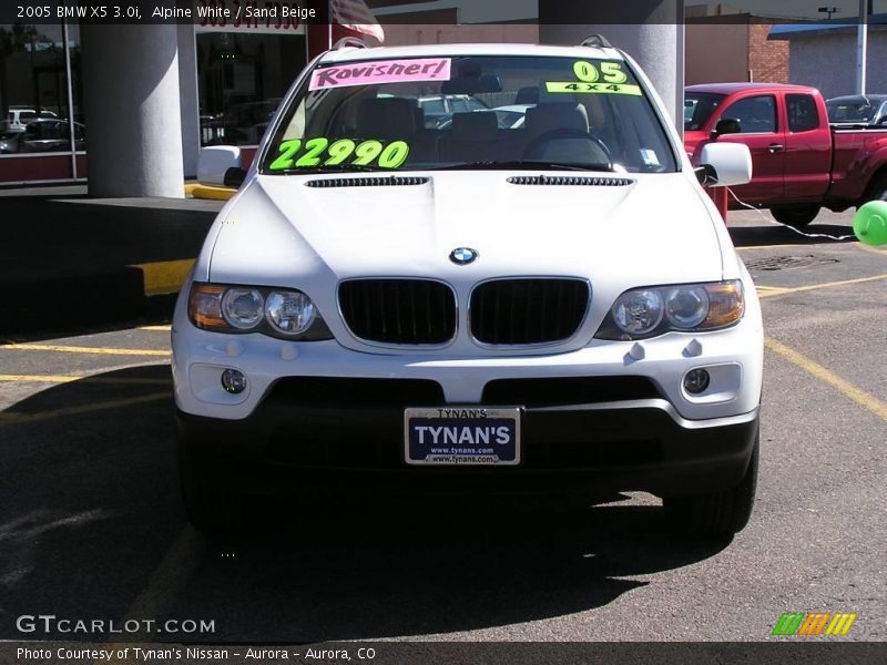 Alpine White / Sand Beige 2005 BMW X5 3.0i